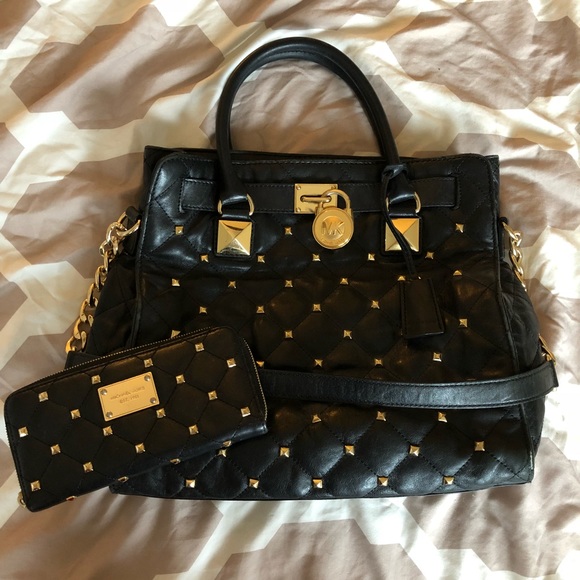 Michael Kors Handbags - Michael Kors Studded Tote + Wallet